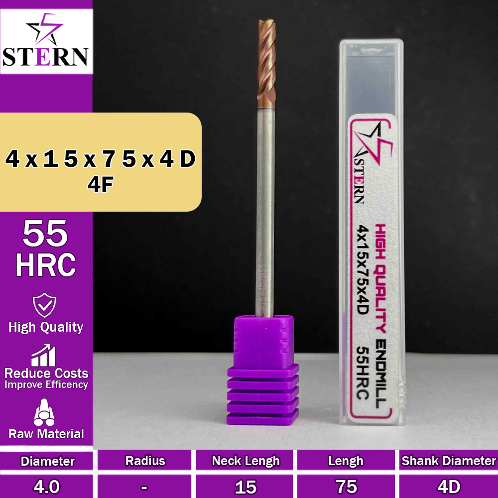 فرزانگشتی کارباید چهارپر STERN 4*15*75*4D
