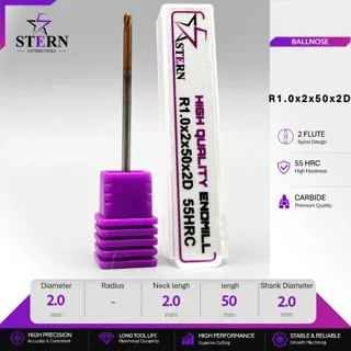 فرزانگشتی کارباید بالنوز دوپر R1.0*2*50*2D STERN