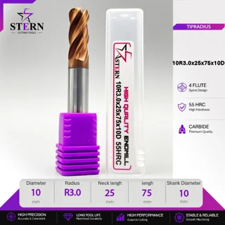 فرز انگشتی کارباید تیپ ردیوس 10R3.0*25*75*10D STERN