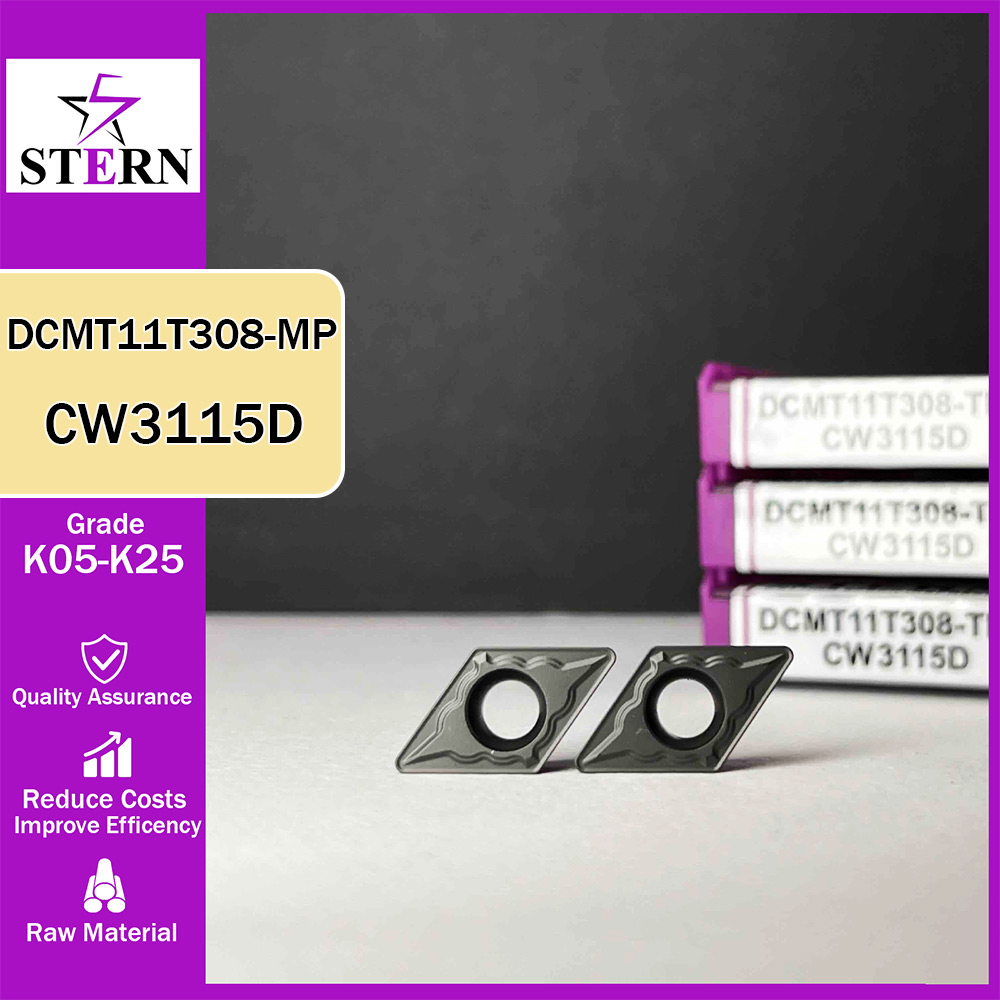 اینسرت تراشکاری چدن STERN مدل DCMT11T308-HM گرید CW3115D