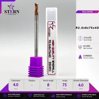 فرزانگشتی کارباید بالنوز دوپر R2.0*8*75*4D STERN
