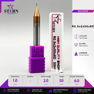 فرزانگشتی کارباید بالنوز دوپر R0.5*2*50*6D STERN