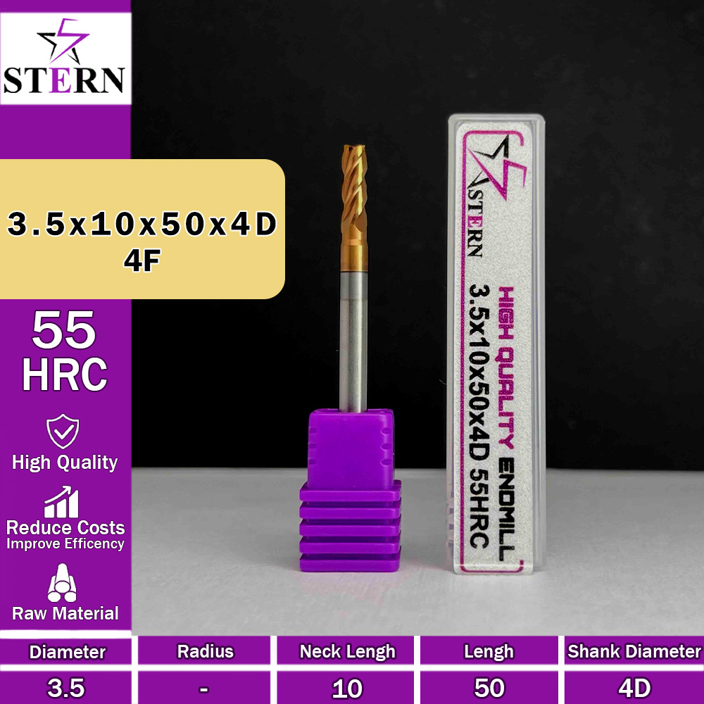 فرزانگشتی کارباید اعشاری STERN 3.5*12*50*4D