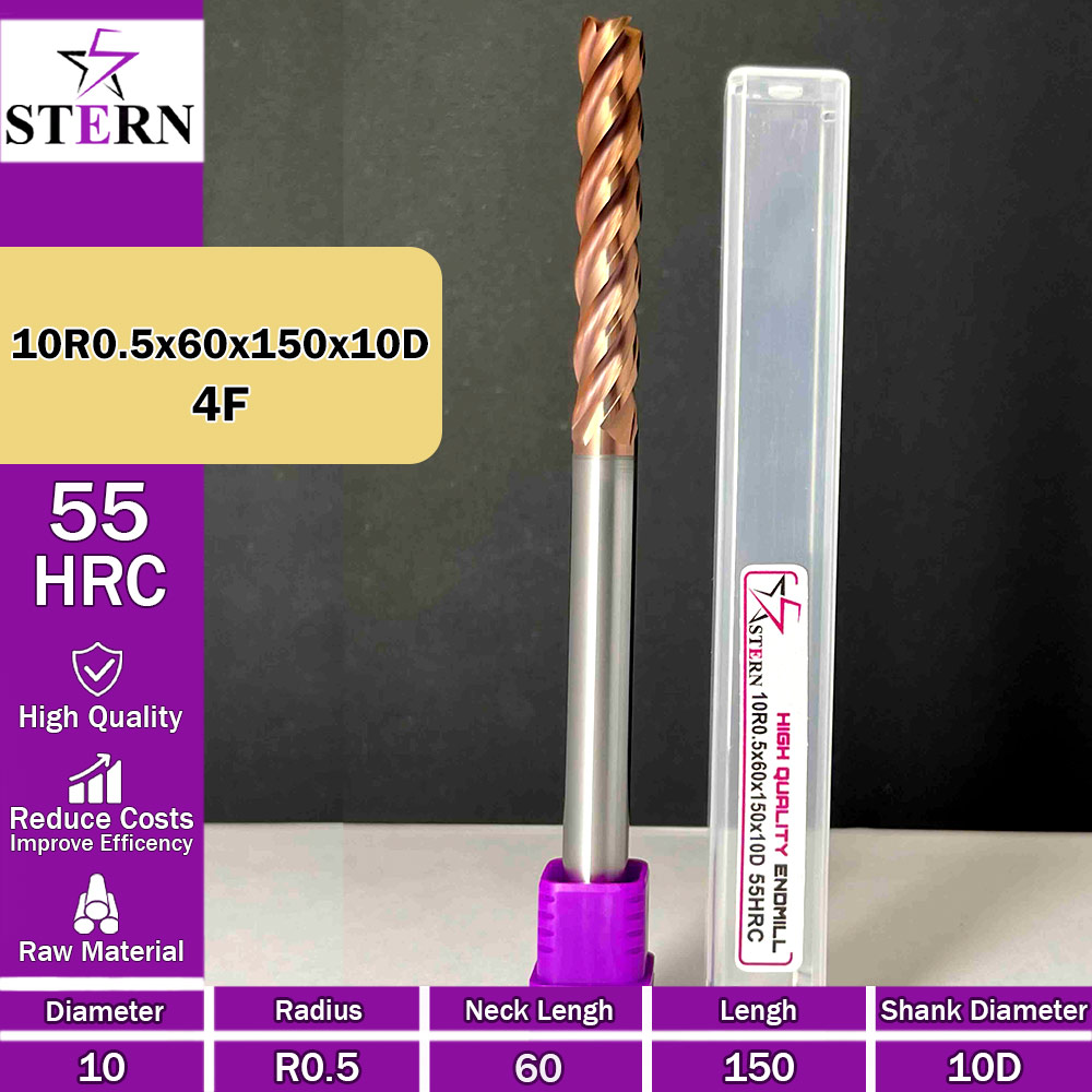 فرز کارباید تیپ ردیوس 10R0.5*60*150*10D STERN