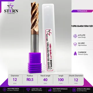فرز انگشتی کارباید تیپ ردیوس 12R0.5*45*100*12D STERN