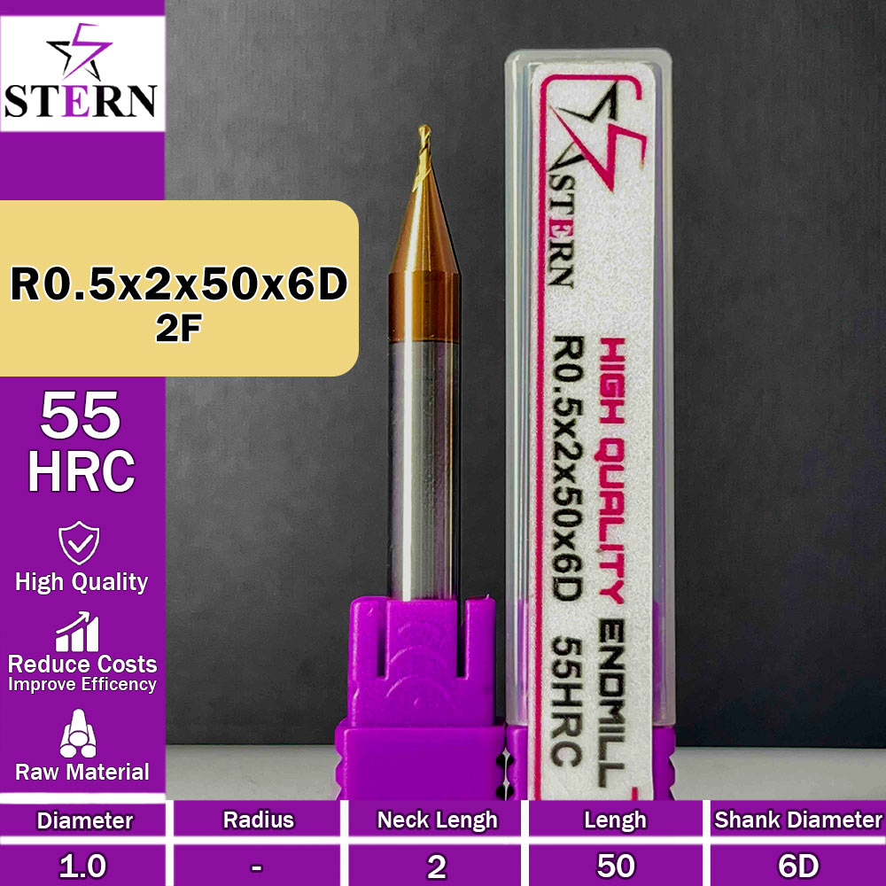 فرزانگشتی کارباید بالنوز R0.5*2*50*6D STERN