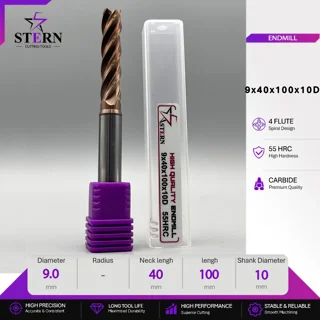 فرز انگشتی کارباید چهارپر STERN 9*40*100*10D