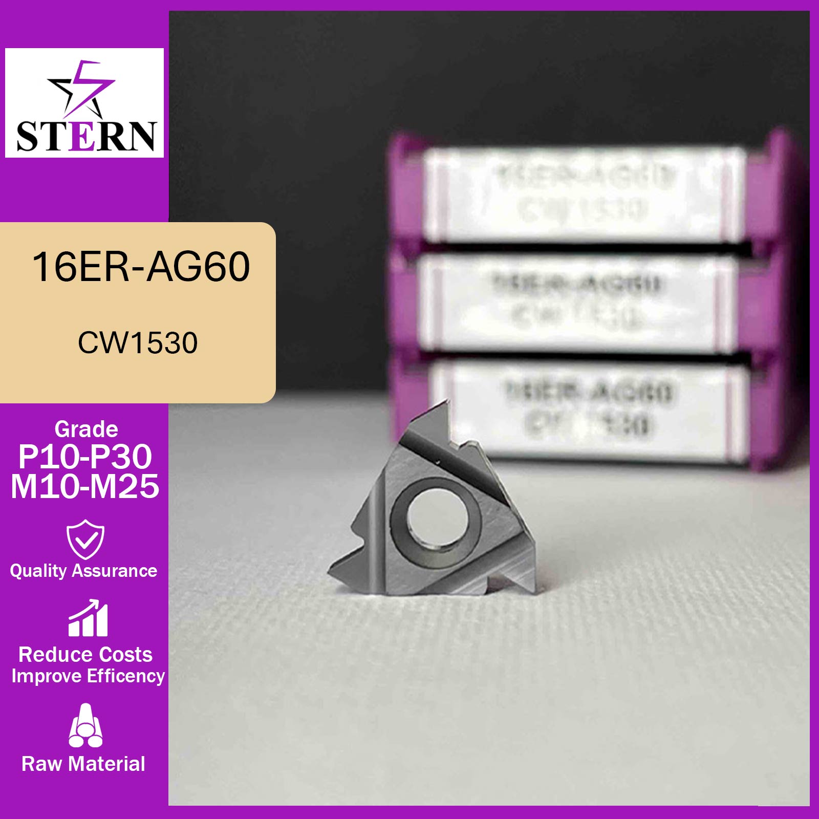 اینسرت گام زنی رو STERN مدل 16ER-AG60 گرید CW1530