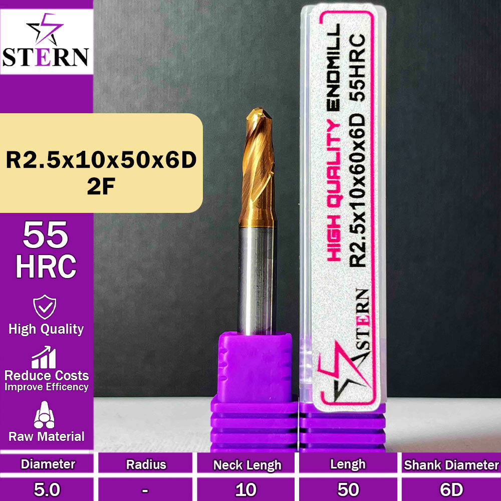 فرزانگشتی کارباید بالنوز R2.5*10*50*6D STERN