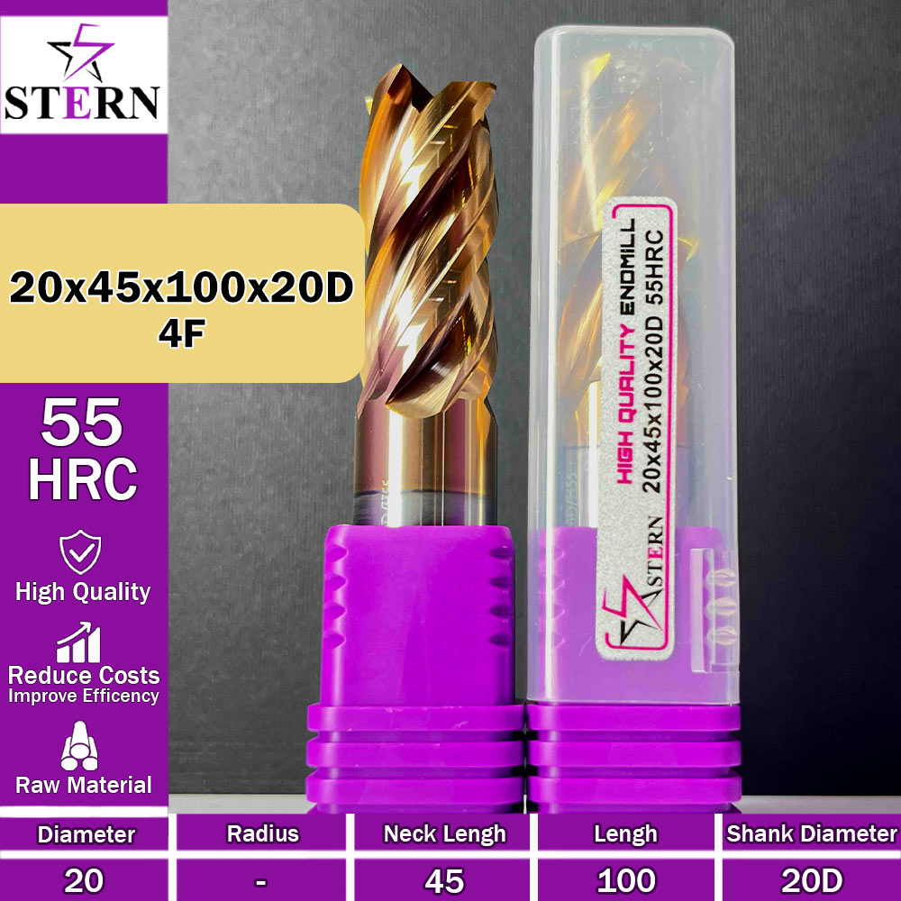 فرزانگشتی کارباید چهارپر STERN 20*45*100*20D