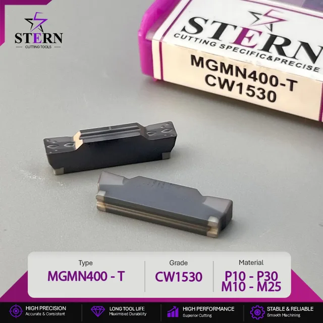 اینسرت شیارزنی STERN مدل MGMN400-CW1530 مخصوص ماشینکاری فولاد و استیل