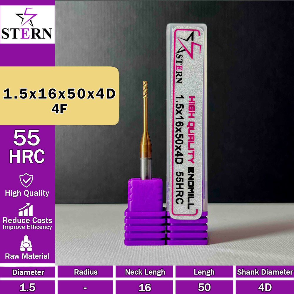 فرزانگشتی کارباید چهارپر  STERN 1.5*16*50*4D