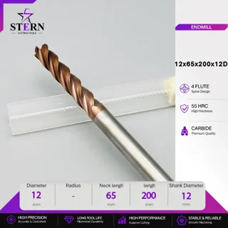 فرز انگشتی کارباید چهارپر STERN 12*65*200*12D