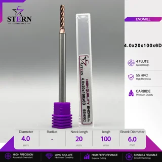 فرز انگشتی کارباید چهارپر STERN 4*20*100*6D