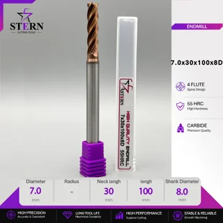 فرز انگشتی کارباید چهارپر STERN 7*30*100*8D