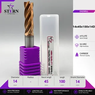 فرز انگشتی کارباید چهارپر STERN 14*45*100*14D