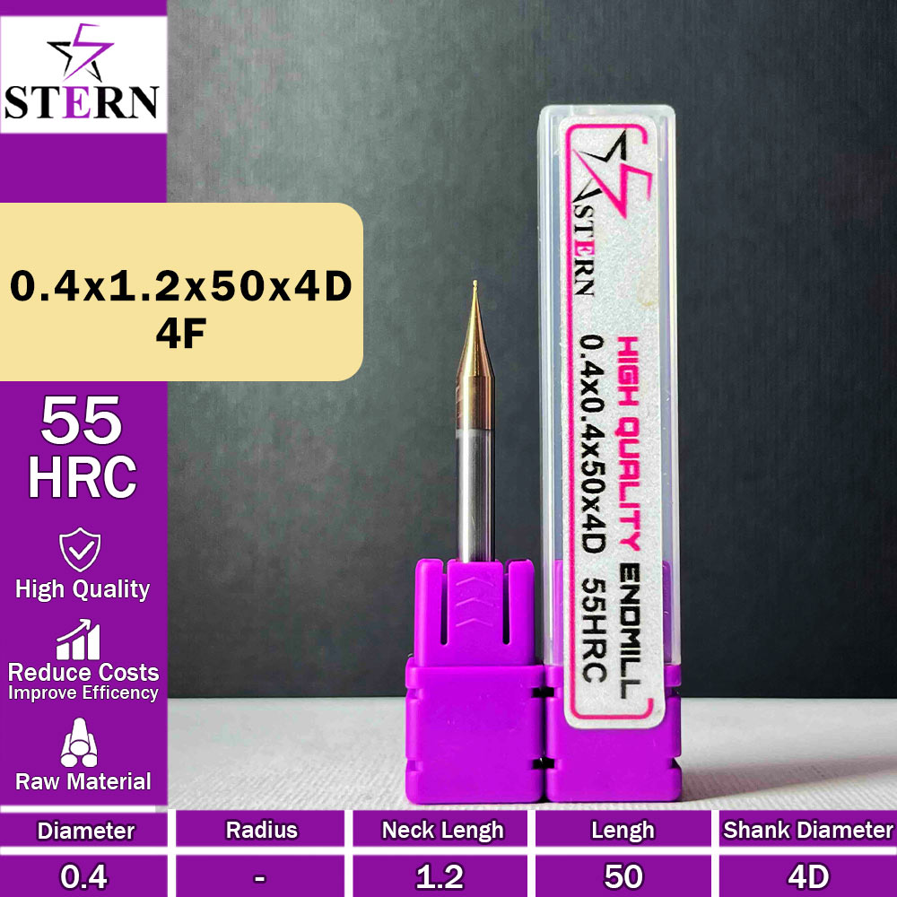 فرزانگشتی کارباید اعشاری  STERN 0.4*1.2*50*4D