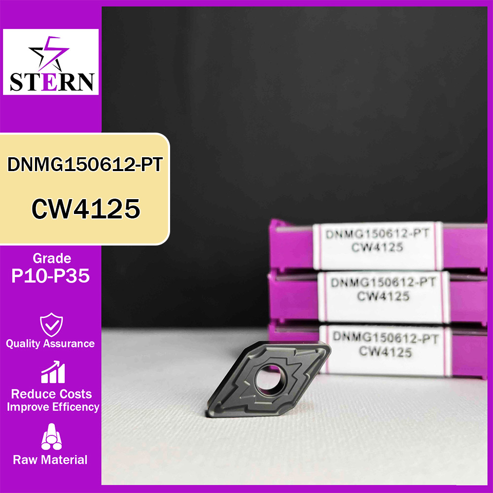 اینسرت تراشکاری فولاد STERN مدل DNMG150612 گرید CW4125