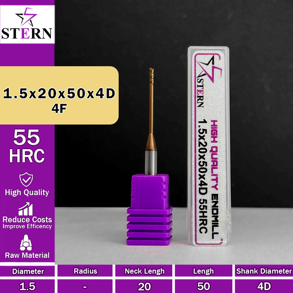 فرزانگشتی کارباید چهارپر  STERN 1.5*20*50*4D