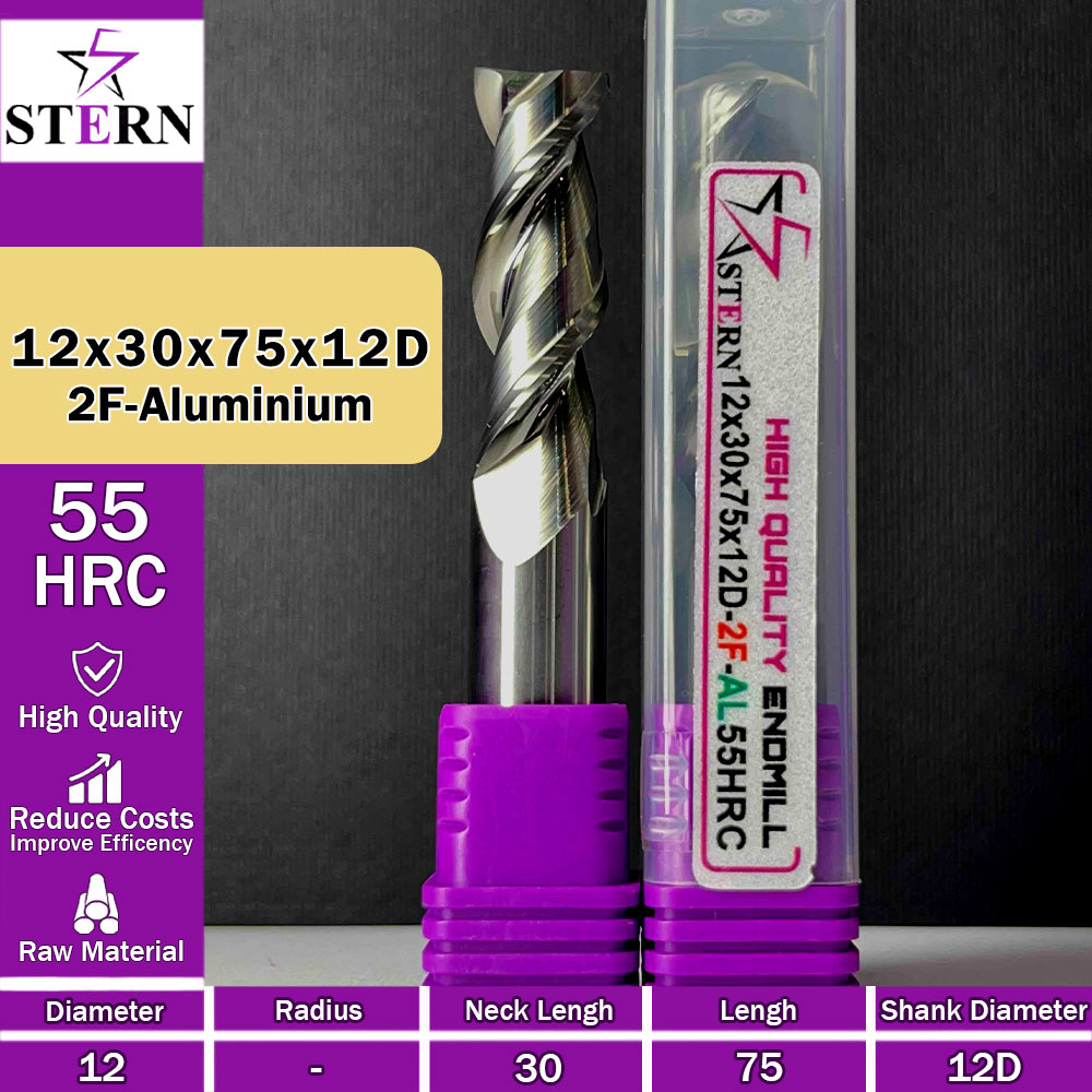 فرزکارباید آلومینیوم دوپر STERN 12*30*75*12D