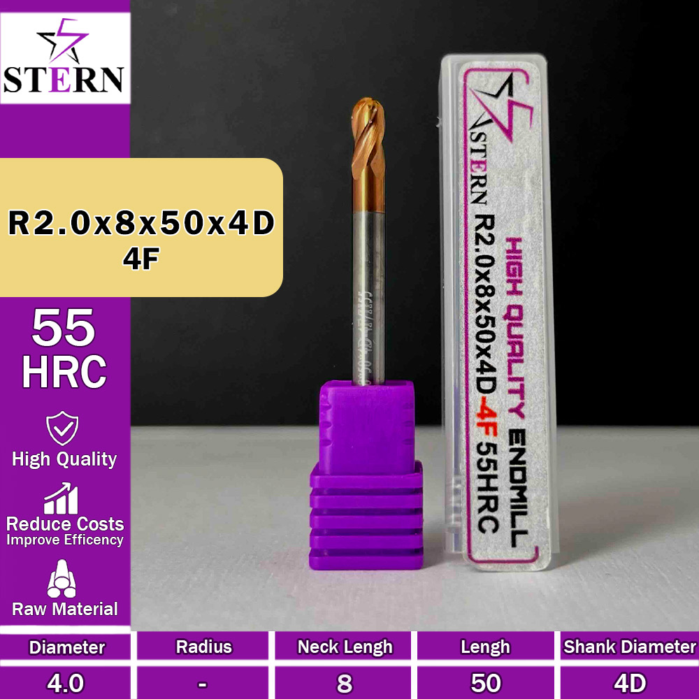 فرزانگشتی کارباید بالنوز چهارپر R2.0*8*50*4D STERN