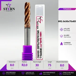 فرز انگشتی کاربایدتیپ ردیوس 8R2.0*30*75*8D STERN