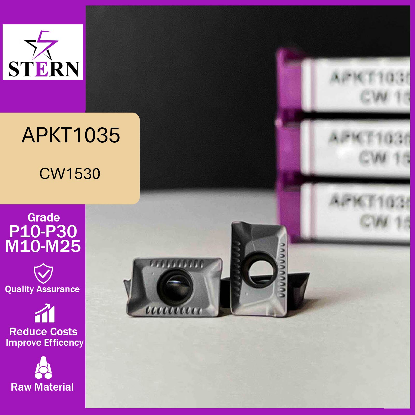 اینسرت فرزکاری STERN مدل APKT1035PDSR گرید CW1530