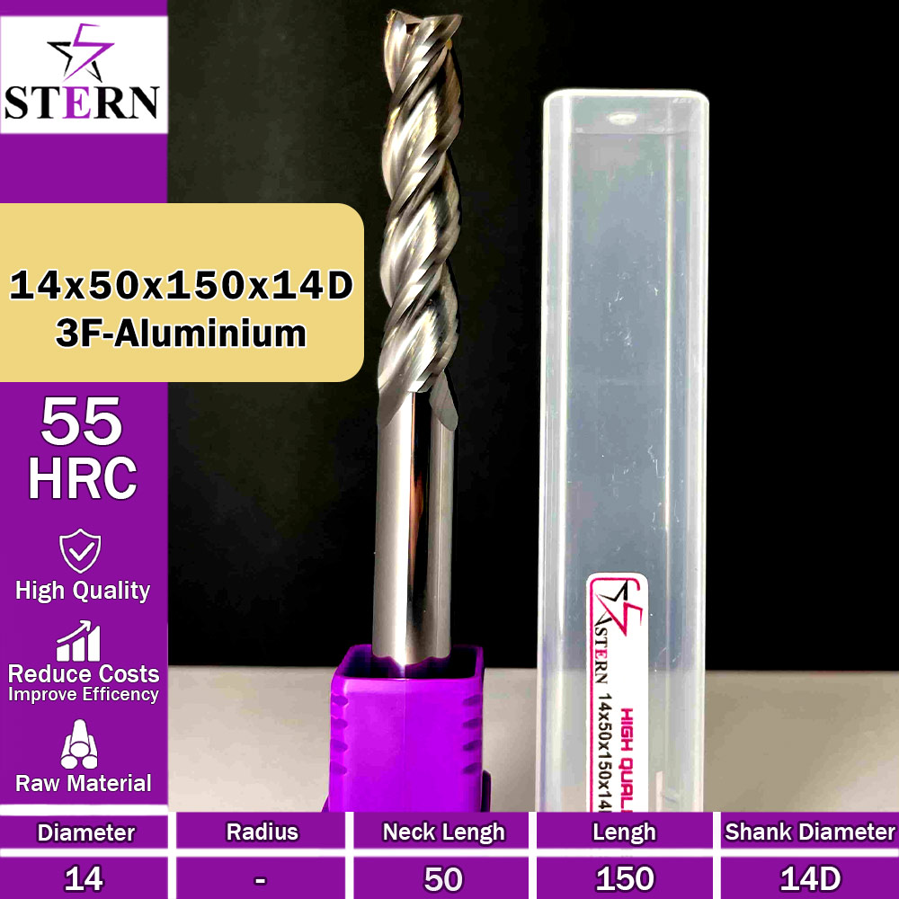 فرزکارباید آلومینیوم سه پر STERN 14*50*150*14D