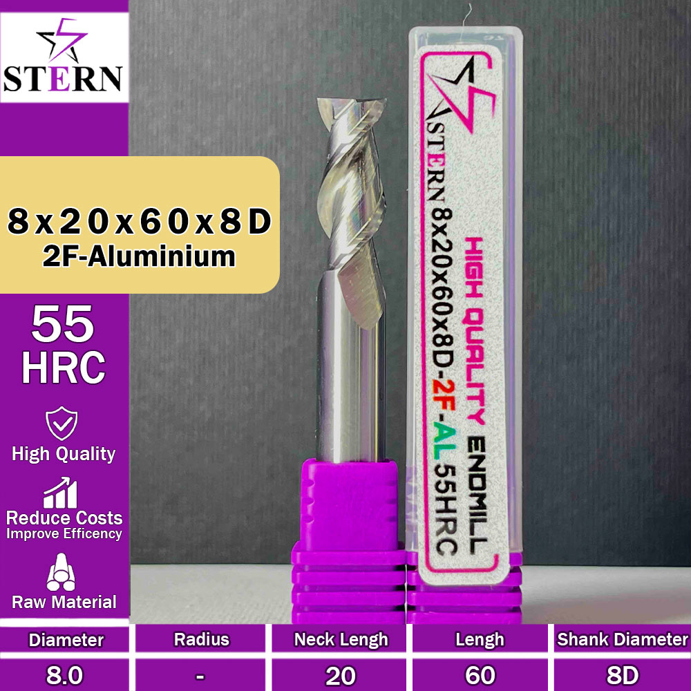 فرزکارباید آلومینیوم دوپر STERN 8*20*60*8D