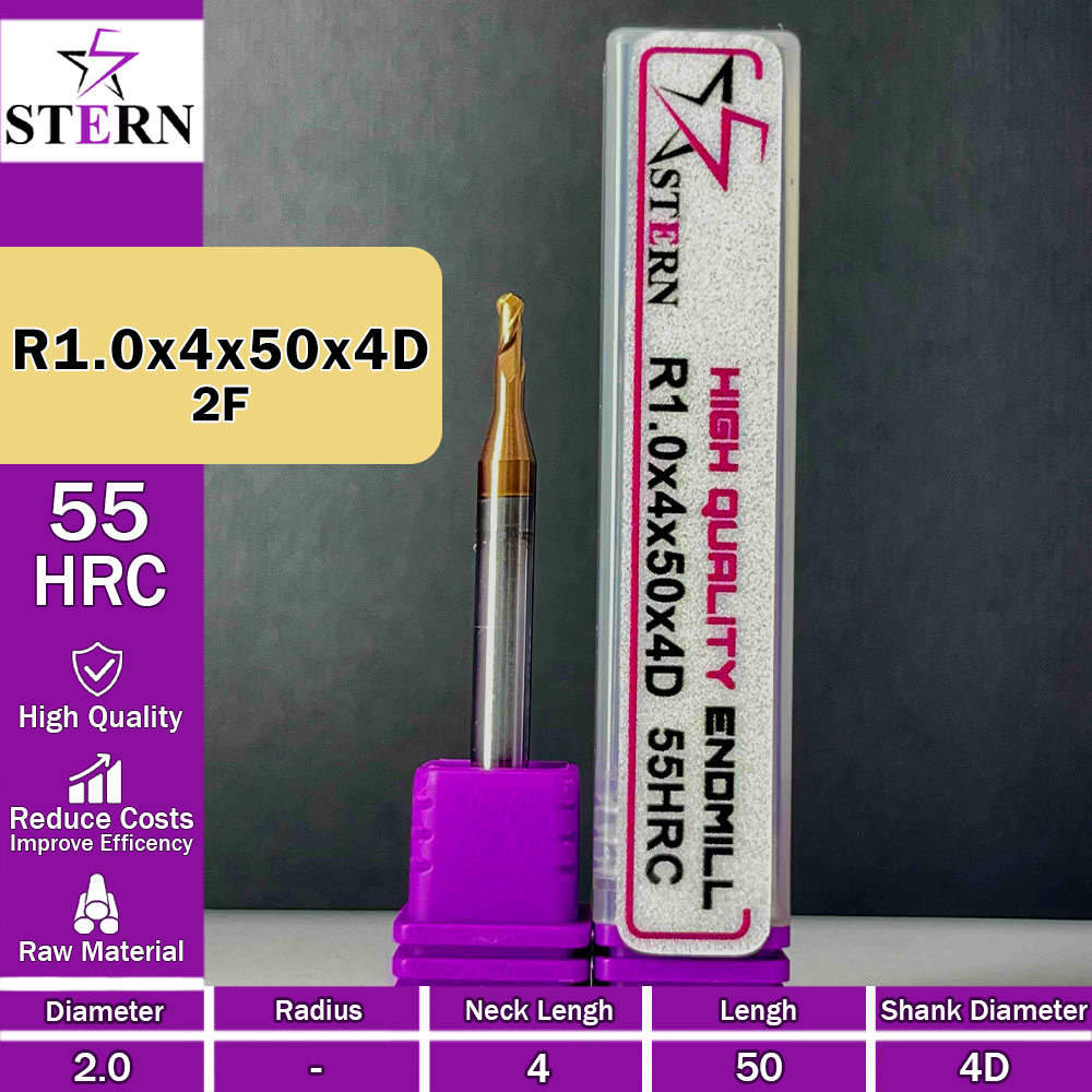 فرزانگشتی کارباید بالنوز R1.0*4*50*4D STERN