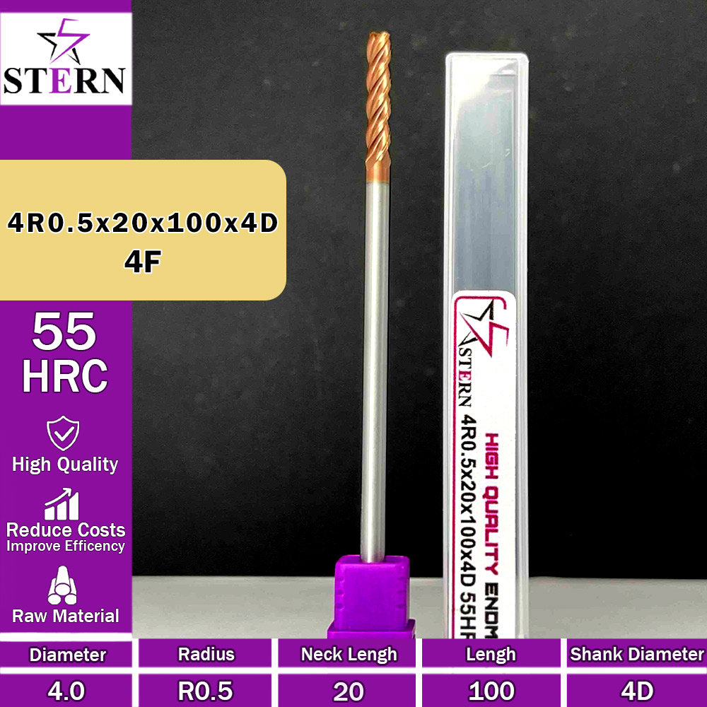 فرز کارباید تیپ ردیوس 4R0.5*20*100*4D STERN