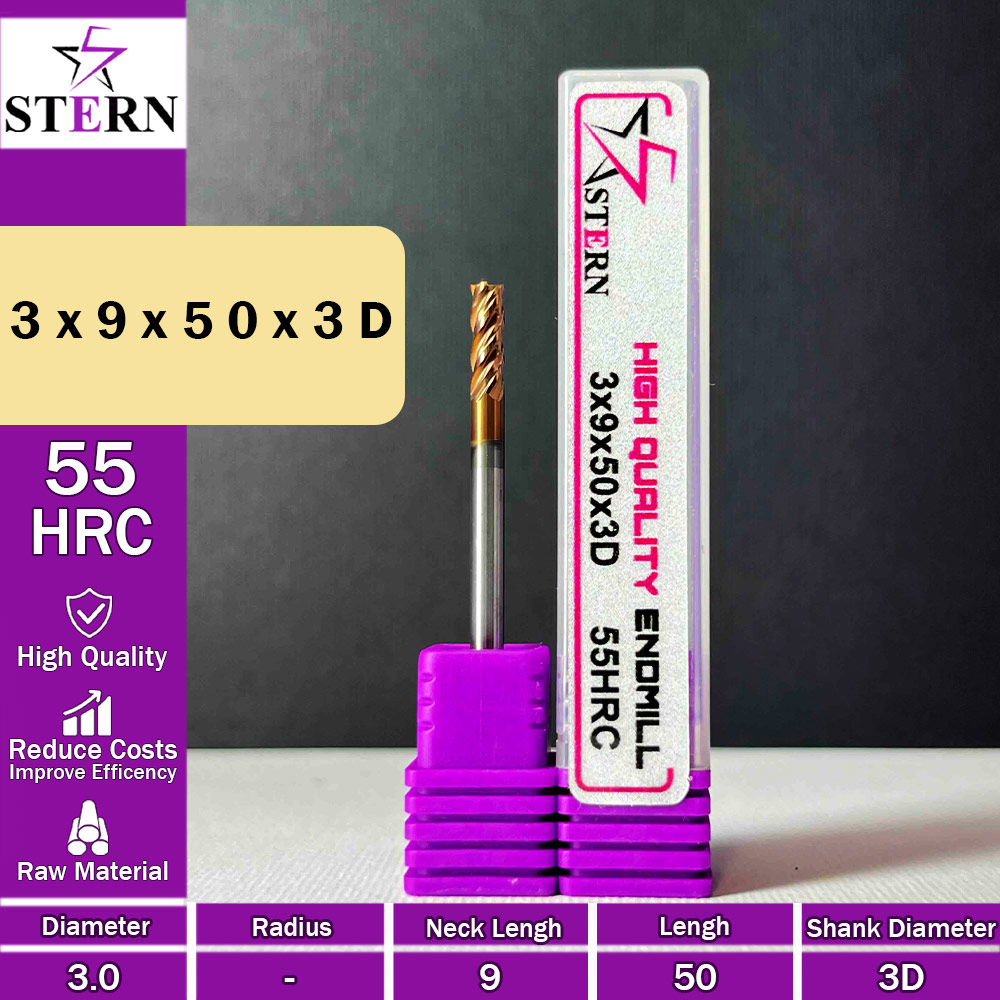 فرزانگشتی کارباید چهارپر STERN 3*9*50*3D