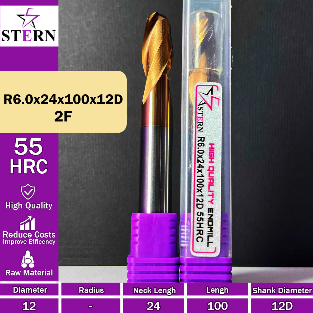 فرزانگشتی کارباید بالنوز R6.0*24*100*12D STERN