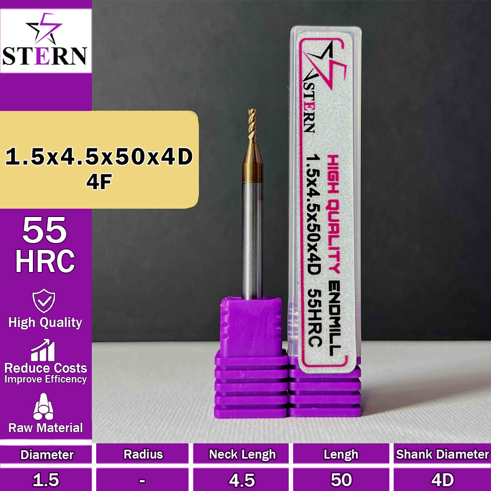 فرزانگشتی کارباید چهارپر  STERN 1.5*4.5*50*4D