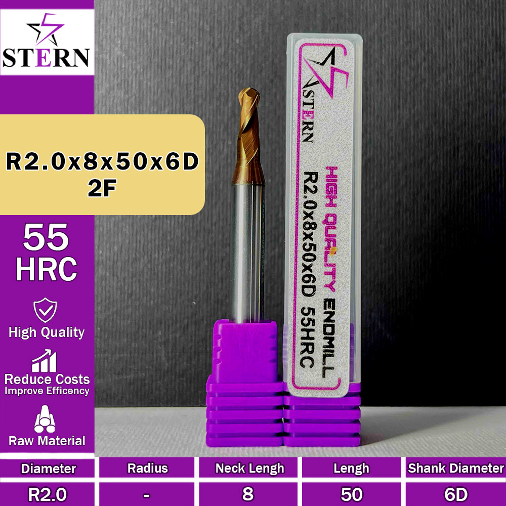 فرزانگشتی کارباید بالنوز R2.0*8*50*6D STERN