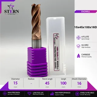 فرز انگشتی کارباید چهارپر STERN 15*45*100*16D