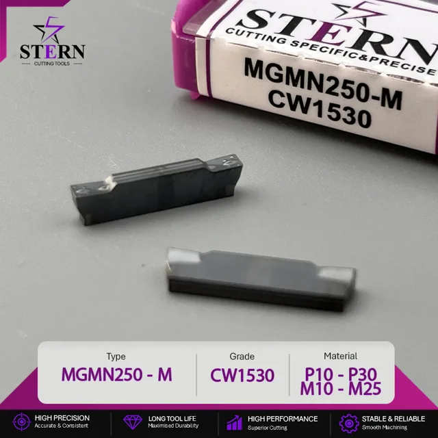 اینسرت شیارزنی STERN مدل MGMN250-CW1530 مخصوص ماشینکاری فولاد و استیل