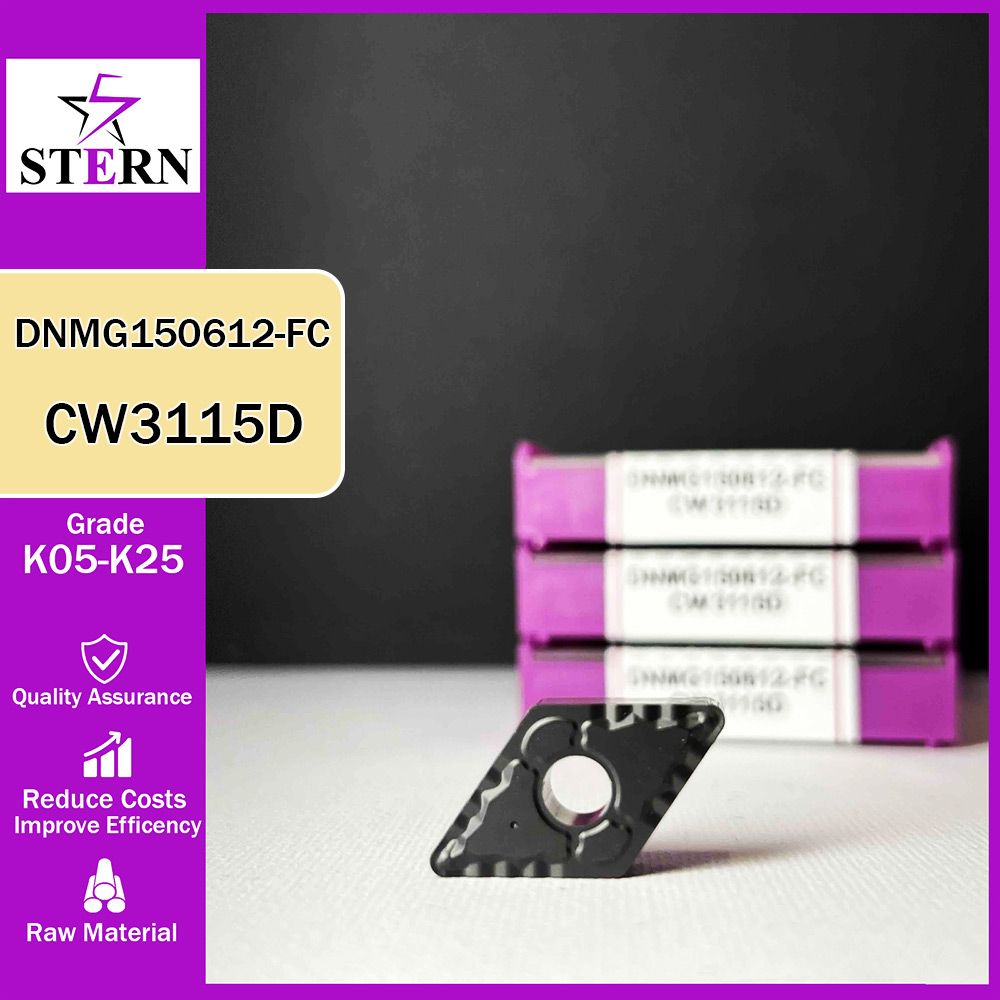اینسرت تراشکاری چدن STERN مدل DNMG150612 گرید CW3115D