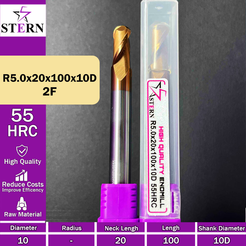 فرزانگشتی کارباید بالنوز R5.0*20*100*10D STERN