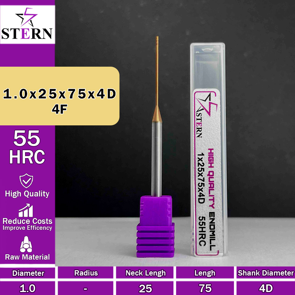 فرزانگشتی کارباید چهارپر STERN 1*25*75*4D
