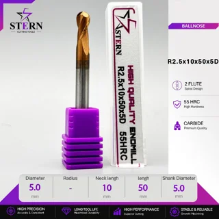 فرزانگشتی کارباید بالنوز دوپر R2.5*10*50*5D STERN