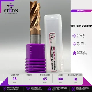فرز انگشتی کارباید چهارپر STERN 18*45*100*18D