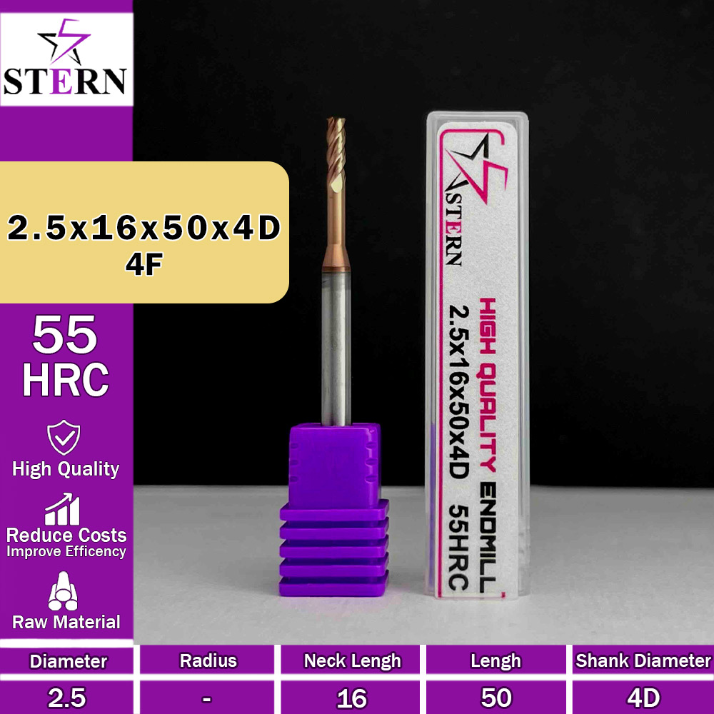 فرزانگشتی کارباید چهارپر STERN 2.5*16*50*4D