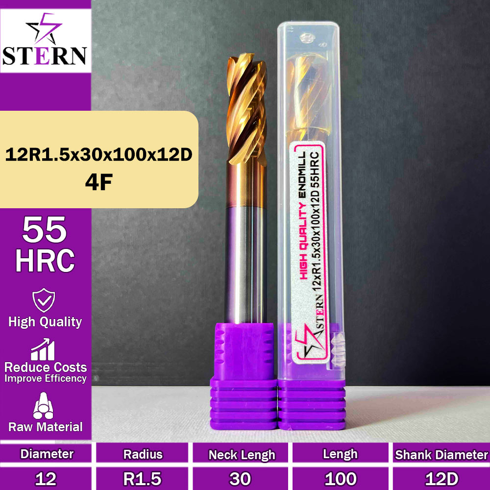 فرز کارباید تیپ ردیوس 12R1.5*45*100*12D STERN